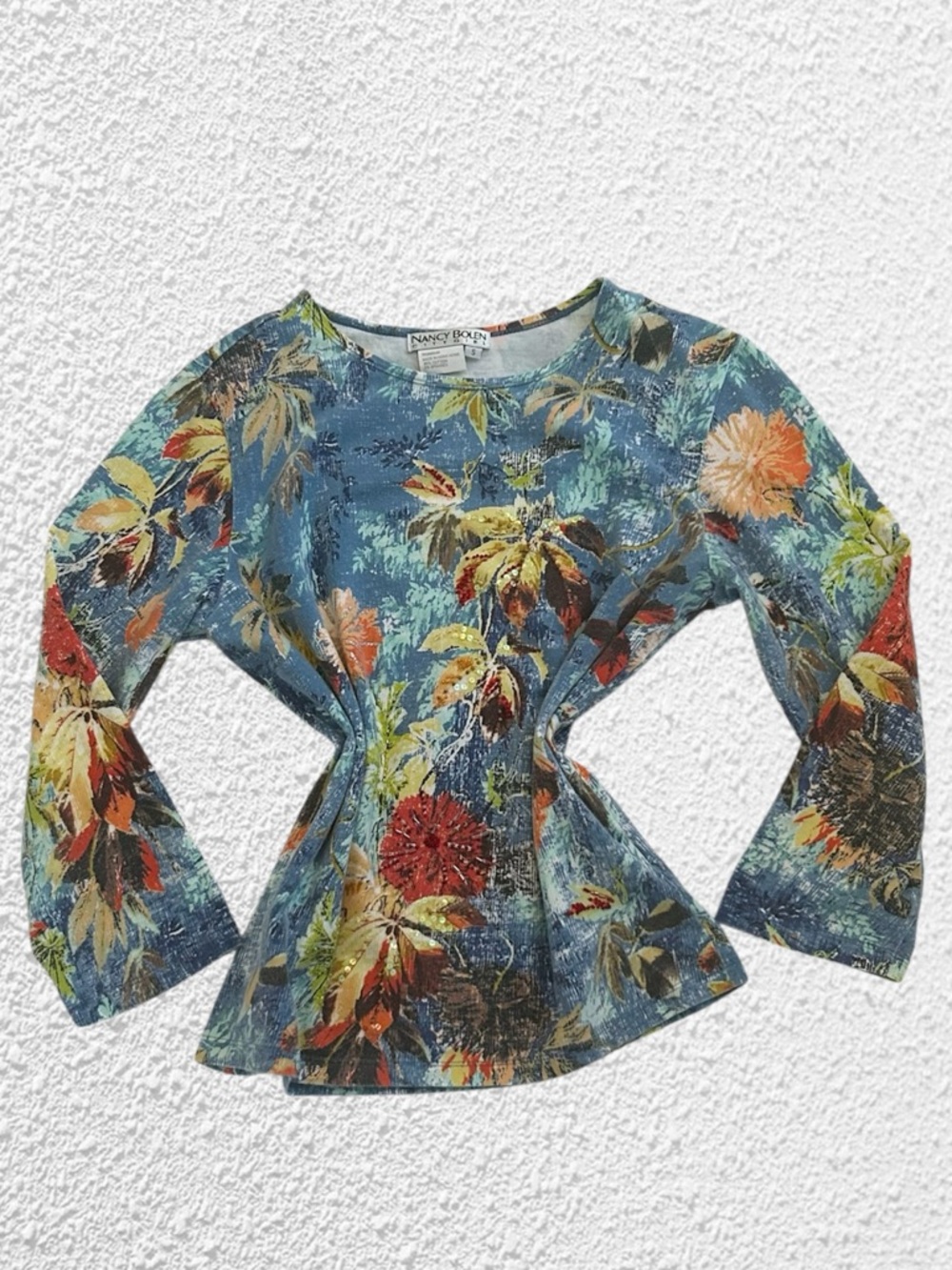 Nancy Bolen City Girl Tropical Beaded Top